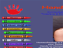 Tablet Screenshot of handsonhomeschooling.com